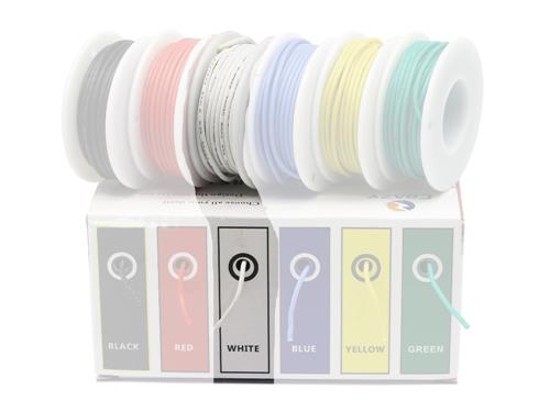 AWG26 CBAZY White Silicone Wire 1m [CBZ-SW-26-WH]